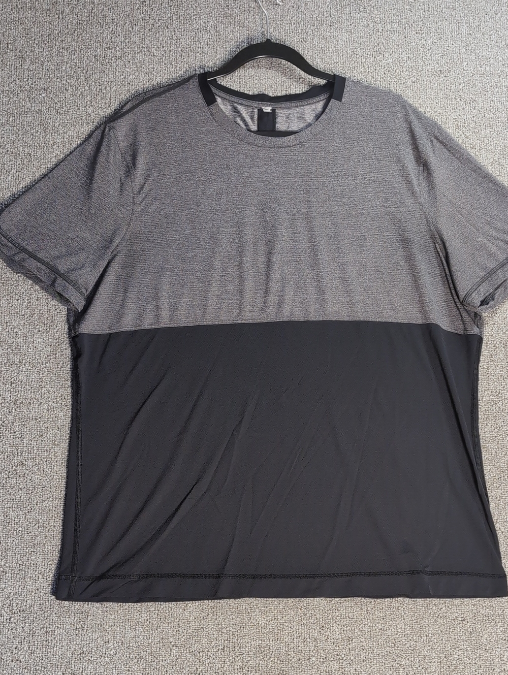 Lululemon Precise Tee Mesh Size XXL in Gray/Black Workout Running Gym - Picture 4 of 10